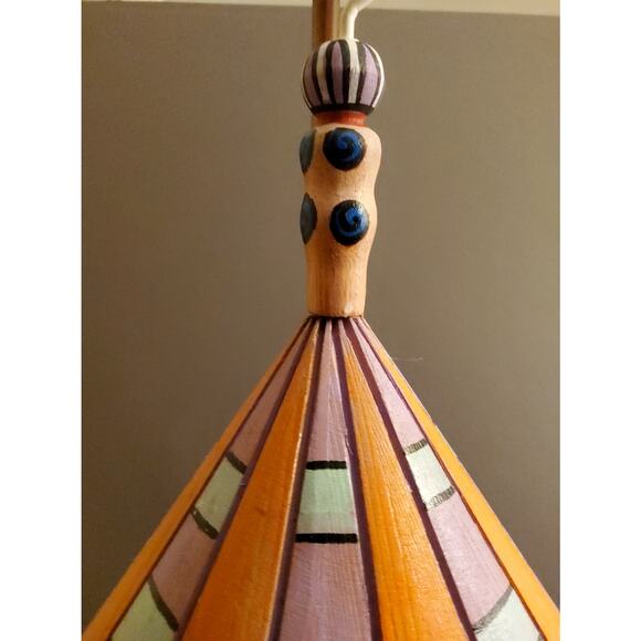 Handpainted Round Wooden Birdhouse - Picture 4 of 4